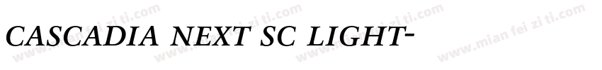 cascadia next sc light字体转换